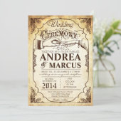 5 x 7 ceremonie Ring Excha Wedding Invitation Kaart (Staand voorkant)