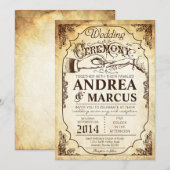 5 x 7 ceremonie Ring Excha Wedding Invitation Kaart (Voorkant / Achterkant)