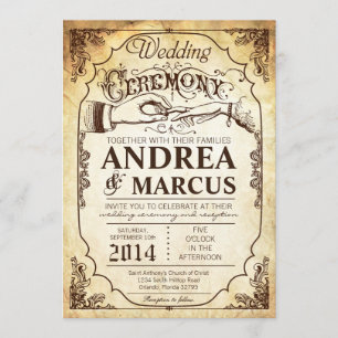 5 x 7 ceremonie Ring Excha Wedding Invitation Kaart