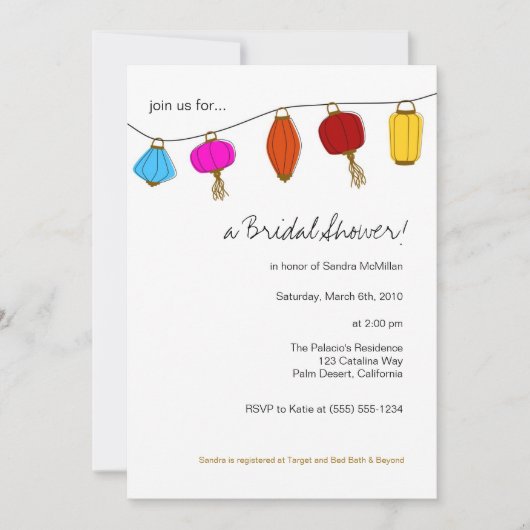 5 x 7 Chinese lampions Kaart (Voorkant)