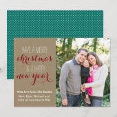 5 x 7 Crafty Christmas Holiday Photo Card Feestdagenkaart (Voorkant / Achterkant)