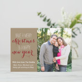 5 x 7 Crafty Christmas Holiday Photo Card Feestdagenkaart (Staand voorkant)