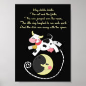 5 x 7 Diddle Diddle Rhyme Kinder Room Art Poster (Voorkant)