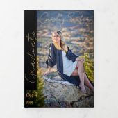 5 x 7 Drievoudig Afstuderen Aankondiging uitnodigi (Cover)