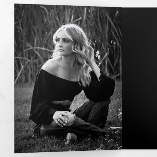 5 x 7 Drievoudig Afstuderen Aankondiging uitnodigi (Binnenzijde eerst)