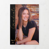 5 x 7 Drievoudig Afstuderen Aankondiging uitnodigi (Cover)