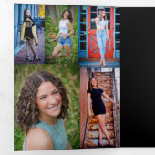 5 x 7 Drievoudig Afstuderen Aankondiging uitnodigi (Binnenzijde eerst)