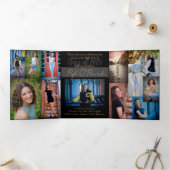 5 x 7 Drievoudig Afstuderen Aankondiging uitnodigi (Binnen)