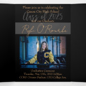 5 x 7 Drievoudig Afstuderen Aankondiging uitnodigi (Binnenkant midden)