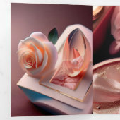 5" x 7" drievoudig letter vouw uitnodiging (Binnenzijde eerst)