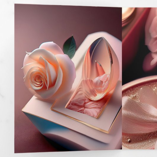 5" x 7" drievoudig letter vouw uitnodiging (Binnenzijde eerst)