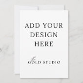 5 x 7 Dubbelzijdig Uitnodiging Sjabloon Portret (Achterkant)