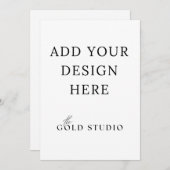 5 x 7 Dubbelzijdig Uitnodiging Sjabloon Portret (Voorkant / Achterkant)