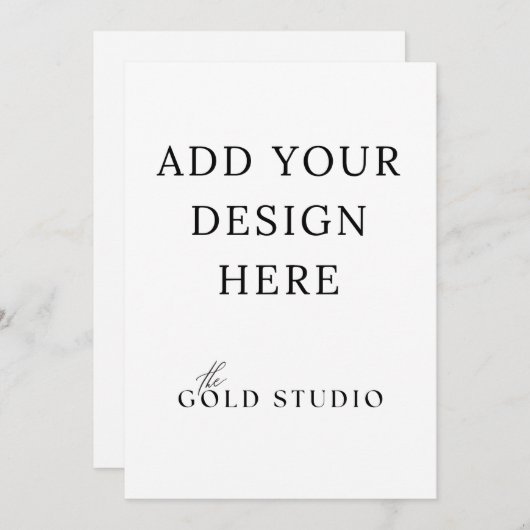 5 x 7 Dubbelzijdig Uitnodigings Sjabloon Portret Kaart (Voorkant / Achterkant)