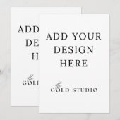 5 x 7 Dubbelzijdige Uitnodiging Template Portret (Voorkant / Achterkant)