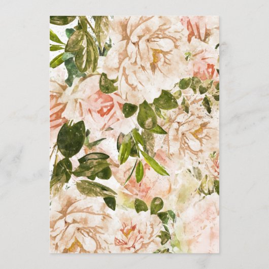 5 x 7 Elegant Roos Trouwtafel Nummers (Achterkant)