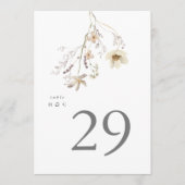 5 x 7 Elegante Spring Wildflower tafelnummers (Voorkant)