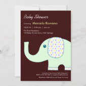 5 x 7 Elephant Baby Shower Invitations Kaart (Voorkant)
