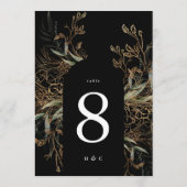 5 x 7 Eucalyptus Goud Zwart Arch Tafelnummer (Achterkant)