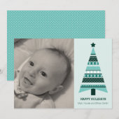 5 x 7 Fair Isle kerstfeestay-fotokaart Feestdagenkaart (Voorkant / Achterkant)