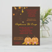 5 x 7 Fall laat de uitnodiging tot Baby shower van (Staand voorkant)