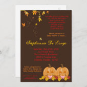 5 x 7 Fall laat de uitnodiging tot Baby shower van (Voorkant / Achterkant)