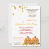 5 x 7 Fall laat een uitnodiging tot Baby shower va (Voorkant)