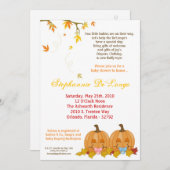 5 x 7 Fall laat twee Baby shower-uitnodigingen ach Kaart (Voorkant / Achterkant)