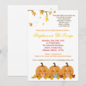 5 x 7 Fall Leaves TRIPLETS Baby shower Invitation Kaart (Voorkant / Achterkant)