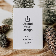 5 x 7 Familie vakantie Kaart, upload uw Afbeelding