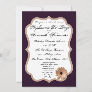 5 x 7 Floral Flower Fancy Elegant Wedding Invitati Kaart