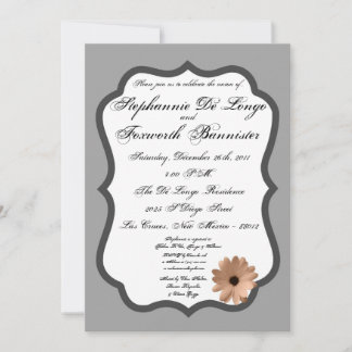 5 x 7 Floral Flower Fancy Elegant Wedding Invitati Kaart