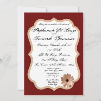 5 x 7 Floral Flower Fancy Elegant Wedding Invitati Kaart