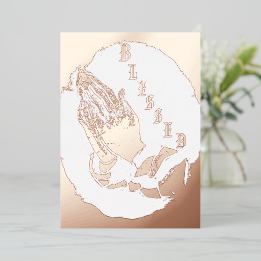 5" x 7" Folie Kerstkaart Folie Feestdagenkaart (Staand Voorkant)