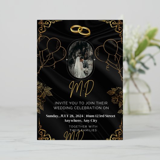 5" x 7" Folie Uitnodiging (Staand Voorkant)