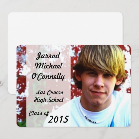 5 x 7 Fotoportret Fotofoto Hogere aankondiging (Voorkant / Achterkant)