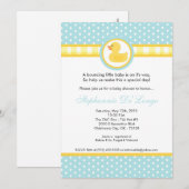 5 x 7 Gele Rubber Ducky Baby shower Uitnodiging (Voorkant / Achterkant)