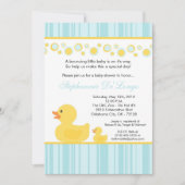 5 x 7 Gele Rubber Ducky Baby shower Uitnodiging (Voorkant)
