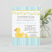 5 x 7 Gele Rubber Ducky Baby shower Uitnodiging (Staand voorkant)