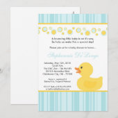 5 x 7 Gele Rubber Ducky Baby shower Uitnodiging (Voorkant / Achterkant)