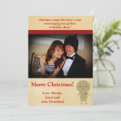 5 x 7 Ginger Bread Man Invitation Kaart (Staand voorkant)