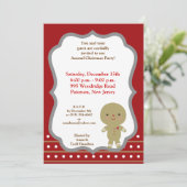 5 x 7 Ginger Bread Man Invitation Kaart (Staand voorkant)