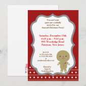 5 x 7 Ginger Bread Man Invitation Kaart (Voorkant / Achterkant)