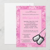 5 x 7 Girl ARMY Camo ACU Prin Birthday Invitation Kaart (Voorkant / Achterkant)
