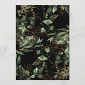 5 x 7 Gouden Eucalyptus Zwart Premium tafelnummer (Achterkant)