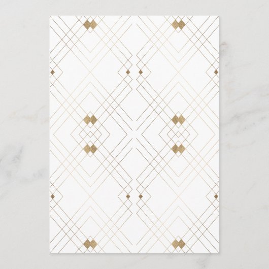 5 x 7 gouden witte klassieke bruiloft tafel nummer (Achterkant)