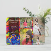 5 x 7 Graffiti Paint Air Brush Senior Aankondiging (Staand voorkant)