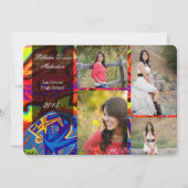 5 x 7 Graffiti Paint Air Brush Senior Aankondiging (Voorkant)