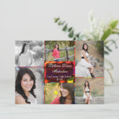 5 x 7 Graffiti Paint Air Brush Senior Aankondiging (Staand voorkant)