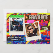 5 x 7 Graffiti Paint Air Brush Senior Aankondiging (Voorkant)